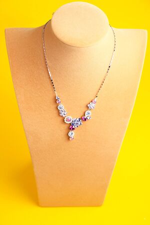 Beautiful necklace intricately hand madeの写真素材