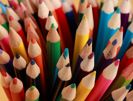 a bouquet of colored pencilsの写真素材