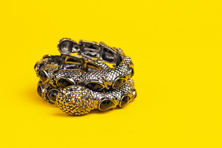 Costume jewelry ornamental decorated braceletsの写真素材