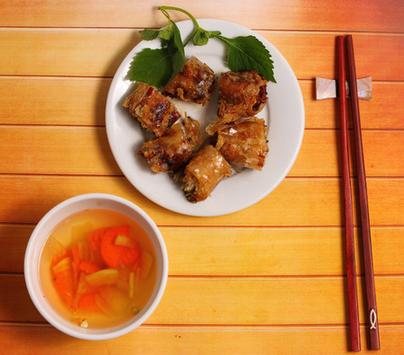 Bun Cha, traditional Vietnamese foodの写真素材