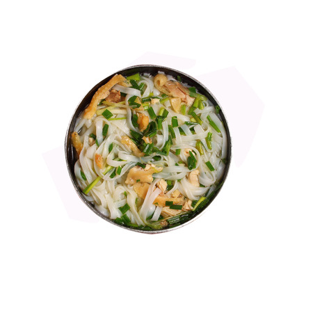 Isolated Hanoi pho chicken noodle soupの写真素材