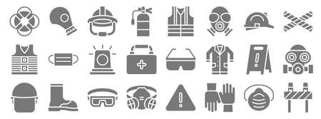 rescue and protective line icons. linear set. quality vector lineのイラスト素材