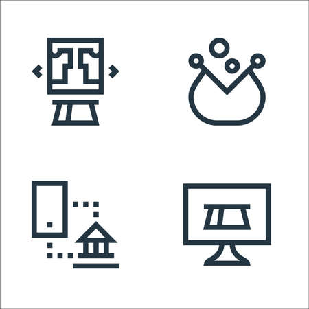 payment line icons. linear set. quality vector line set such as online payment, mobile banking, purseのイラスト素材