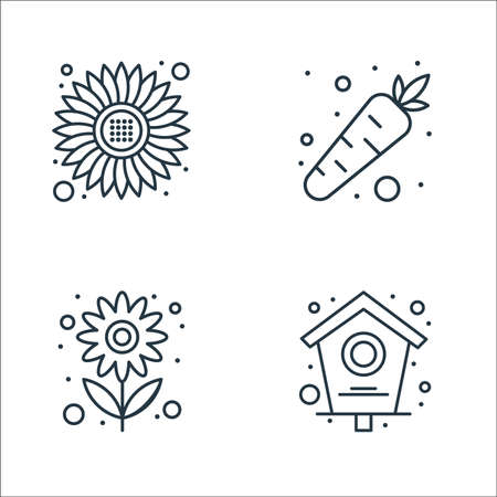 spring line icons. linear set. quality vector line set.のイラスト素材