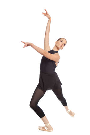 Ballerina posed with a Valentine Heartの写真素材