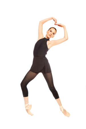 Ballerina posed with a Valentine Heartの写真素材