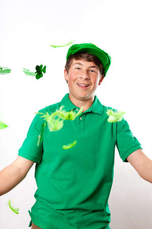 St Patrick s Day Fun with Shamrocksの写真素材