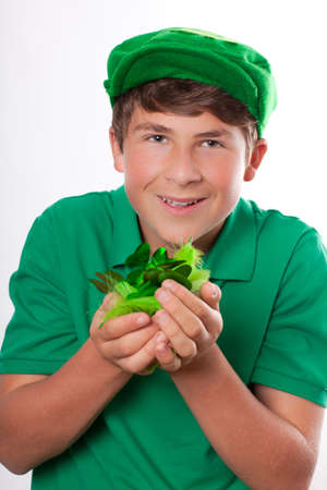 St Patrick s Day Fun with Shamrocksの写真素材