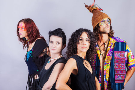 Group of People in Elaborate Colorful Dress