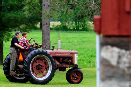 Grandfather time on the farmの写真素材