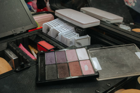 collection of equipment for makeupの写真素材