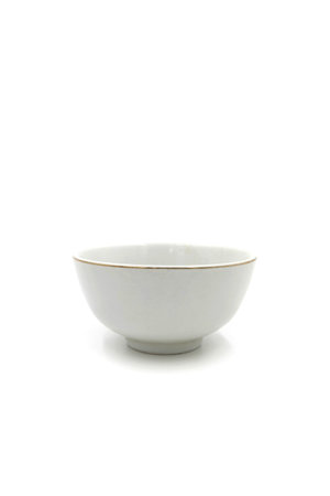 white bowl on white backgroundの写真素材