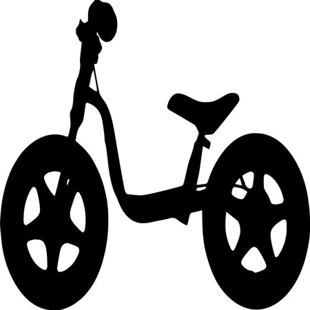 Vector silhouette of Bicycle on white backgroundのイラスト素材