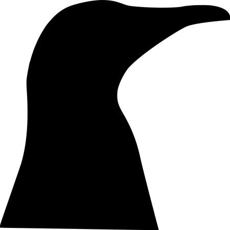 Vector silhouette of Bird on white backgroundのイラスト素材
