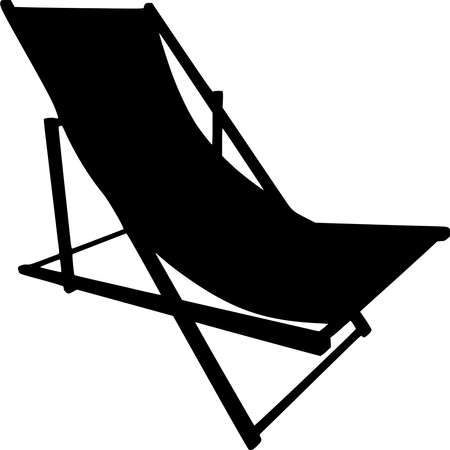 Vector silhouette of Chair on white backgroundのイラスト素材
