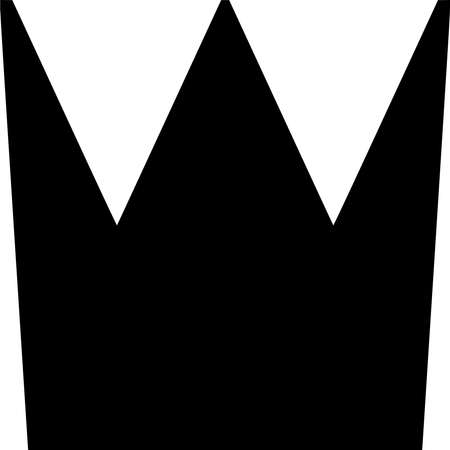 Vector silhouette of Crown on white backgroundのイラスト素材