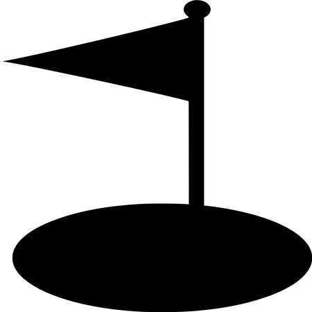 Vector silhouette of Golf on white backgroundのイラスト素材