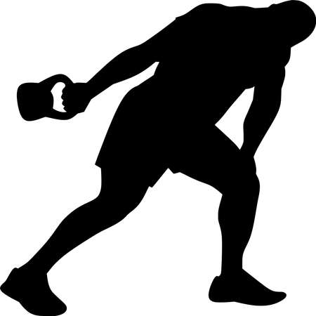 Vector silhouette of Workouts on white backgroundのイラスト素材
