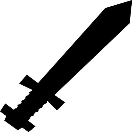 Vector silhouette of Sword on white backgroundのイラスト素材