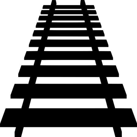 Vector silhouette of Train on white backgroundのイラスト素材