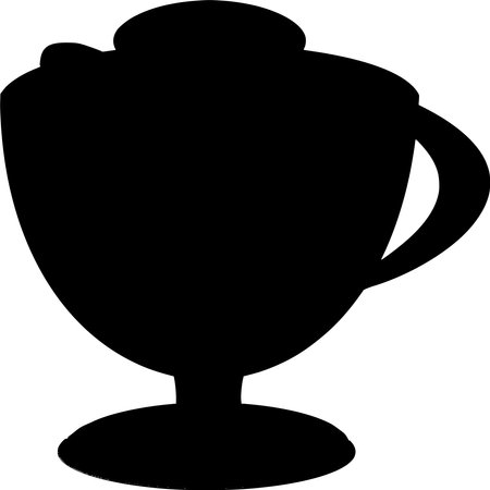 Vector silhouette of Trophy on white backgroundのイラスト素材