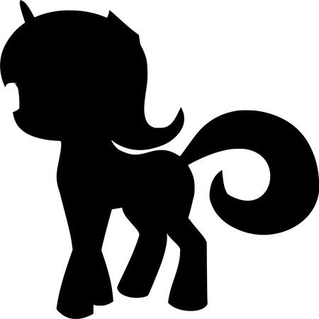Vector silhouette of Unicorn on white backgroundのイラスト素材