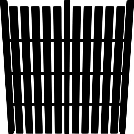 Vector silhouette of Fence on white backgroundのイラスト素材