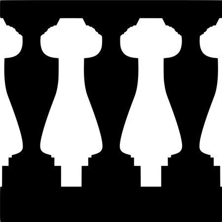 Vector silhouette of Fence on white backgroundのイラスト素材