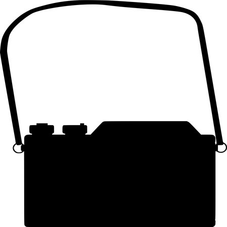 Vector silhouette of Camera on white backgroundのイラスト素材