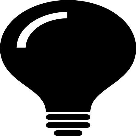 Vector silhouette of Light Bulb on white backgroundのイラスト素材