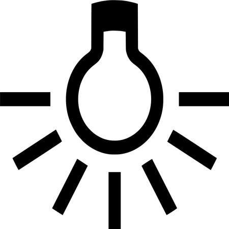 Vector silhouette of Light Bulb on white backgroundのイラスト素材
