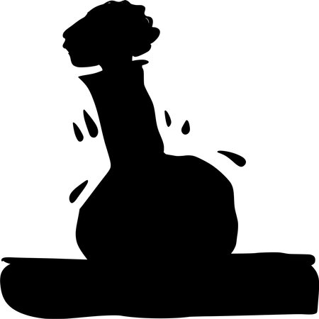 Vector silhouette of Chemistry on white backgroundのイラスト素材