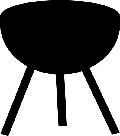 Vector silhouette of Roasting on white backgroundのイラスト素材