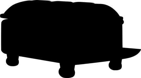 Vector silhouette of Roasting on white backgroundのイラスト素材