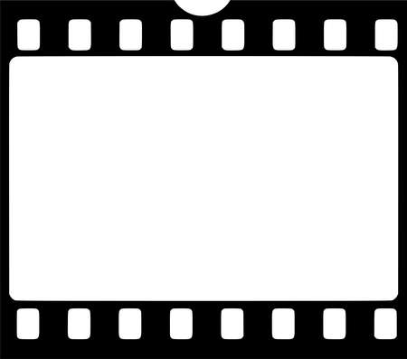 Vector silhouette of Film Roll on white backgroundのイラスト素材