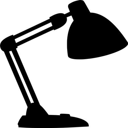 Vector silhouette of Lamp on white backgroundのイラスト素材