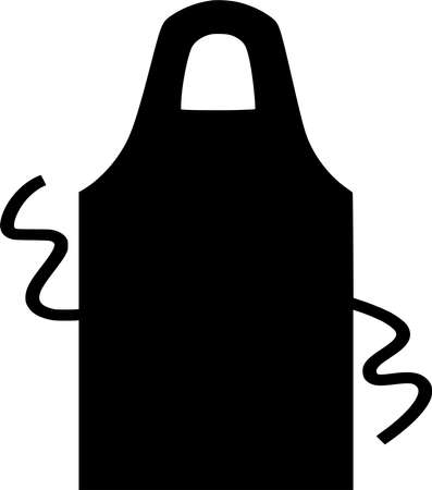 Vector silhouette of Apron on white backgroundのイラスト素材