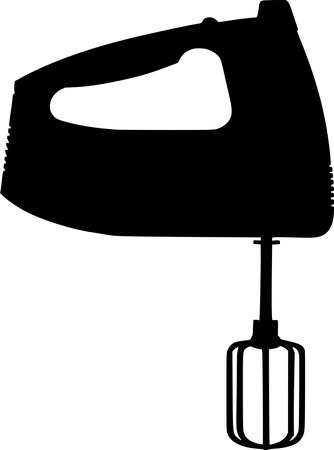Vector silhouette of Mixer on white backgroundのイラスト素材
