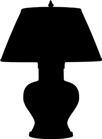 Vector silhouette of Lamp on white backgroundのイラスト素材