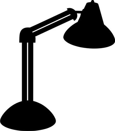 Vector silhouette of Lamp on white backgroundのイラスト素材