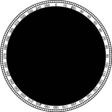 Vector silhouette of Compass on white backgroundのイラスト素材