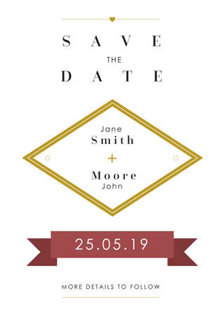 Red theme - Save the date invitationのイラスト素材