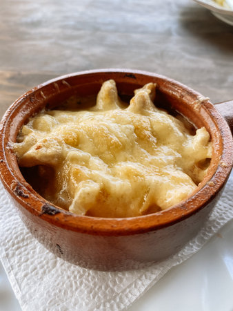 Chiken julienne in a cocotte closeup