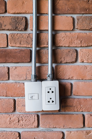Electric wall plug outlet