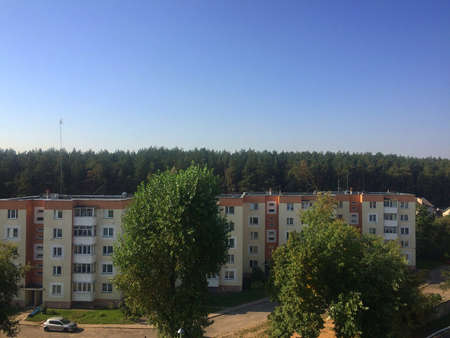 Five-storey house in the middle of the forest.の写真素材