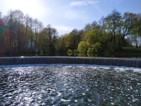Small river waterfall.の写真素材