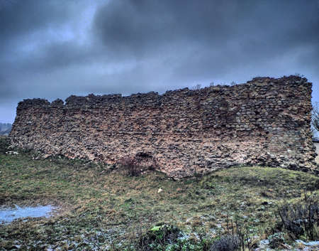 The ruins of the Krevo castle.の写真素材