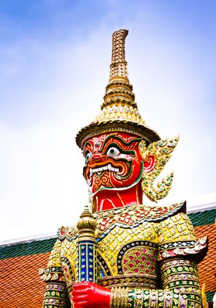 Palaces were raised in a statue that sits in front of the palace.の写真素材
