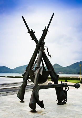 Monument to the gun. Division over the Thai Navy.のeditorial素材