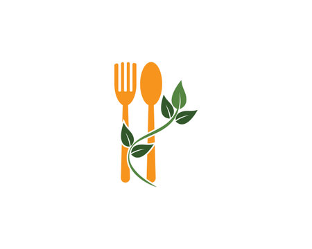 fork and spoon icon vector templateのイラスト素材